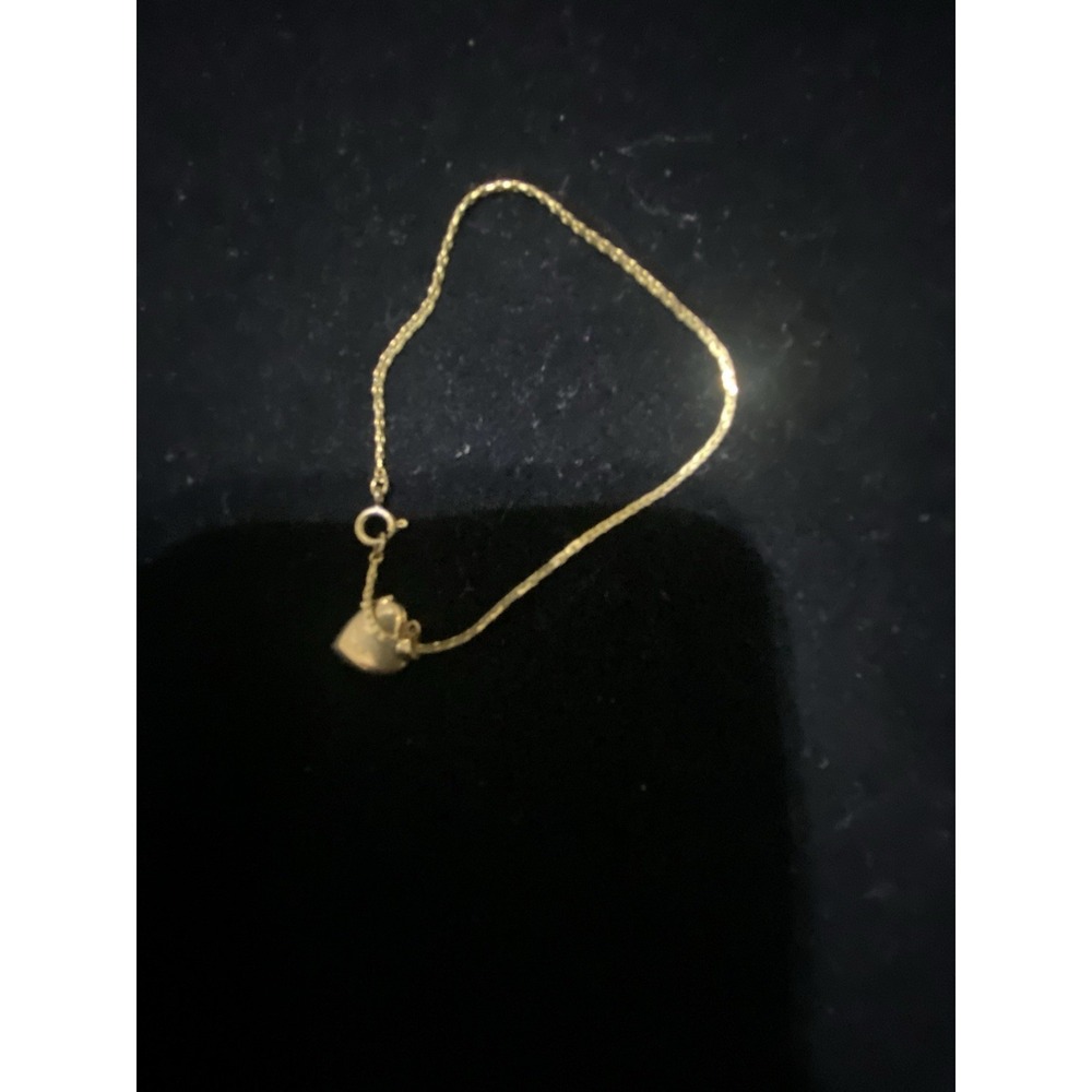 14k 1/20 550 Gold-Filled Bracelet with Heart Locket Charm With "M" Engraved
